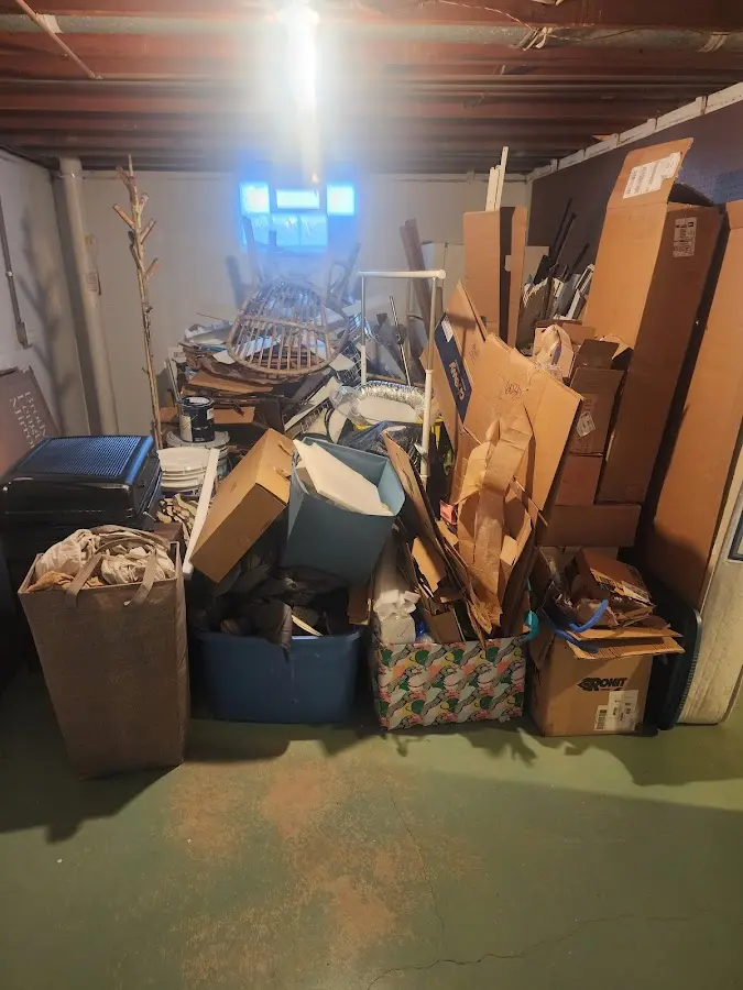 Roll-off dumpster container at job site for 20 Yard Dumpster Rental in Willowick